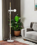 55" Brown And White Reading Floor Lamp