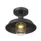 Matte Black Shallow Plate Adjustable Pendant Light