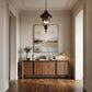 Naples 3-Light Marbelized Mahogany Hanging Light