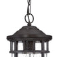 Black Lantern Seeded Metal Dimmable Chandelier With Clear Shades