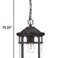 Black Lantern Seeded Metal Dimmable Chandelier With Clear Shades