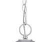 Silver Lantern Metal Dimmable Chandelier With Frosted Shades