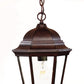 Brown Lantern Beveled Metal Dimmable Chandelier With Clear Shades