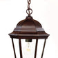 Brown Lantern Beveled Metal Dimmable Chandelier With Clear Shades