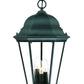 Three Light Matte Black Domed Glass Lantern Hanging Light