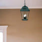 Three Light Matte Black Domed Glass Lantern Hanging Light
