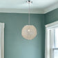 Luminary 1-Light Metallic Silver Pendant With Hand Woven Aluminum Wire Shade (15")