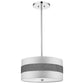 Harmony 3-Light Metallic Silver Pendant With Crystal Studded Platinum Sheen Shade