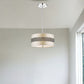 Harmony 3-Light Metallic Silver Pendant With Crystal Studded Platinum Sheen Shade
