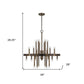 Brown Candle Style Multi Light Metal Dimmable Chandelier