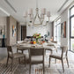 Gold Candle Style Six Light Metal Dimmable Chandelier With White Shades