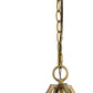 Brass Candle Style Four Light Metal and Crystals Dimmable Chandelier