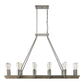 Silver Kitchen Island Twelve Light Metal Dimmable Chandelier