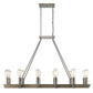Silver Kitchen Island Twelve Light Metal Dimmable Chandelier