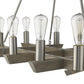 Silver Kitchen Island Twelve Light Metal Dimmable Chandelier
