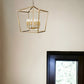 Kennedy 6-Light Antique Gold Foyer Pendant With Crystal Bobeches