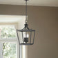 Vintage Black Metal Tapered Hanging Light