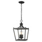 Vintage Black Metal Tapered Hanging Light