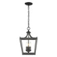 Vintage Black Metal Tapered Hanging Light