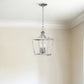 Vintage Silver Metal Tapered Hanging Light