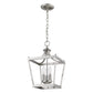 Vintage Silver Metal Tapered Hanging Light