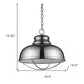 Ansen 1-Light Polished Nickel Pendant With Gloss White Interior Shade
