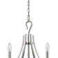 Nickel Candle Style Five Light Metal Dimmable Chandelier