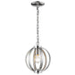 Nevaeh 1-Light Chrome Globe Pendant With Crystal Accents