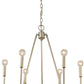 Gold Candle Style Six Light Metal Dimmable Chandelier