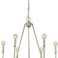 Gold Candle Style Six Light Metal Dimmable Chandelier