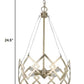 Nora 4-Light Washed Gold Drum Pendant With Abstract Open-Air Cage Shade
