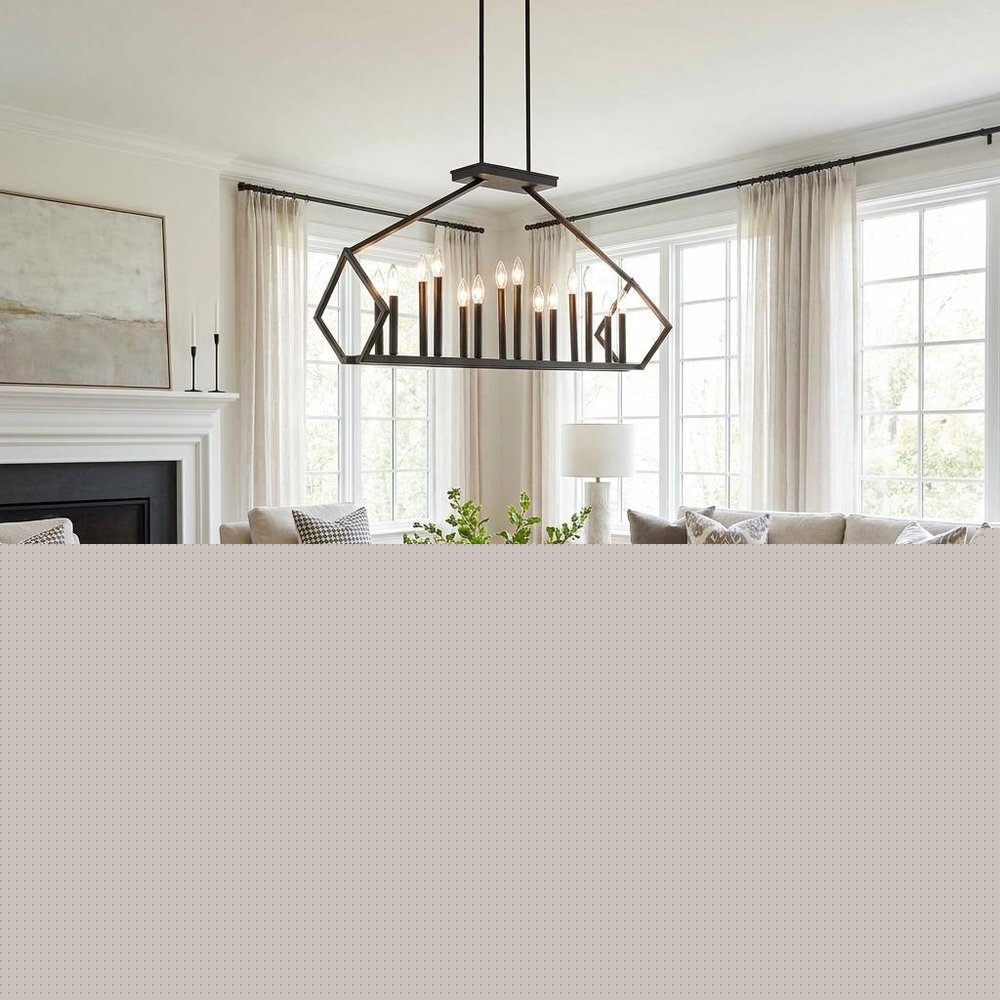 Luca 14-Light Matte Black Island Pendant