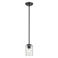 Black Metal and Glass Mini Pendant Hanging Light