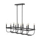 Beckett 10-Light Matte Black Island Pendant