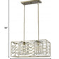 Brax 2-Light Washed Gold Island Pendant With Crystal Accents