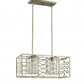 Brax 2-Light Washed Gold Island Pendant With Crystal Accents
