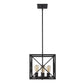 Brooklyn 4-Light Matte Black Pendant With Metal Framework Shade