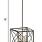 Brooklyn 4-Light Oil-Rubbed Bronze Pendant With Metal Framework Shade