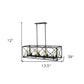 Brooklyn 8-Light Matte Black Island Pendant With Metal Framework Shade