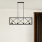 Brooklyn 8-Light Matte Black Island Pendant With Metal Framework Shade