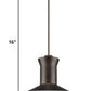 Greta 1-Light Oil-Rubbed Bronze Pendant With Gloss White Interior And Etched Glass Shade