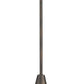 Bronze Hanging Light with Ribbed Pebbled Glass Shade