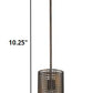 Bronze Metal Hanging Light with Mesh Shade