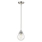 Silver Metal Hanging with Round Clear Glass Shade