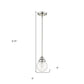Silver Metal Hanging with Round Clear Glass Shade