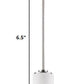 Silver Frosted Glass Hanging Light