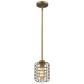 Brushed Gold Metal Cage Hanging Light