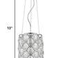 Isabella 1-Light Polished Nickel Drum Pendant With Crystal Accents