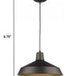Industrial Brushed Bronze Hanging Light