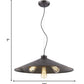 Alcove 4-Light Oil-Rubbed Bronze Pendant With Raw Brass Interior Shade